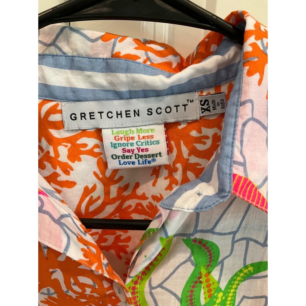 Gretchen Scott Pulley Dress Sealife Multi-colored size XS - Picture 5 of 9